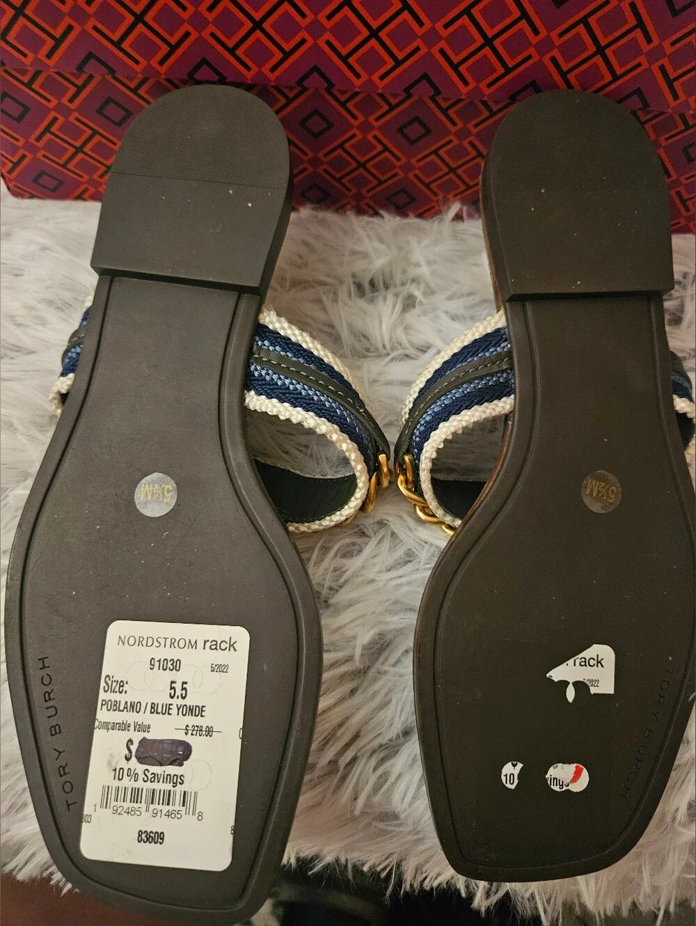 Tory Burch Mini Benton Chain Band Sandals | Size 5.5 | NWT